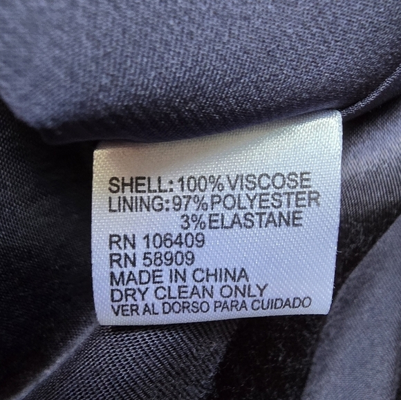 NWT Cremieux Selina Ruffle Sleeve Navy Striped Satin Shift Dress Sz. S - Picture 11 of 11